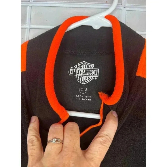 Harley-Davidson Quarter-Zip Fleece - Youth Size 12/14 - Picture 4 of 8
